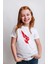 Kız Çocuk Ayyıldız Türk Bayrağı Baskılı Bisiklet Yaka Kısa Kollu T-Shirt 1