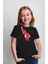 Kız Çocuk Ayyıldız Türk Bayrağı Baskılı Bisiklet Yaka Kısa Kollu T-Shirt 1