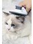 2 Adet Kedi Köpek Tüy Toplayıcı Kendini Temizleyebilen Saplı Evcil Hayvan Tarağı gri 5