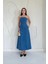 Straplez Maxi Kot Elbise 4