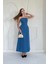 Straplez Maxi Kot Elbise 5