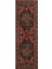 Private Bordo Yolluk Etnik Desen Otantik Şönil Halı Yıkanabilir Eskitme Vintage Göbekli Koridor Halı 1