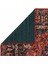 Private Bordo Yolluk Etnik Desen Otantik Şönil Halı Yıkanabilir Eskitme Vintage Göbekli Koridor Halı 5
