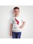Erkek Çocuk Bayrak Ayyıldız Baskılı Bisiklet Yaka Kısa Kollu T-Shirt 1