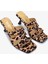 Kadın Vegan Leopar Topuklu Terlik 1063 23420 Bn Trlk Y25 Leopar 2