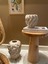 2li Bej Seramik Bükümlü Stoneware Vazo Seti (Muadil Marka) 1