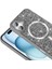 iPhone 16 Pro Kılıf Pırlanta Tasarımlı M-Safe Şarj Özellikli Mozaik Silikon Kılıf 3