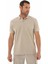 Erkek % 100 Pamuk Regular Fit Parça Boyama Polo Yaka T-Shirt Y25374376001 5