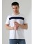 Erkek Iki Renk Parçalı Bisiklet Yaka T-Shirt - Pamuklu Tişört 3