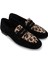 Kadın Siyah Süet Loafer Ayakkabı 961 555 Bn Ayk Y25 Syh Suet/leopar 2