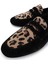 Kadın Siyah Süet Loafer Ayakkabı 961 555 Bn Ayk Y25 Syh Suet/leopar 3