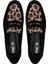 Kadın Siyah Süet Loafer Ayakkabı 961 555 Bn Ayk Y25 Syh Suet/leopar 5