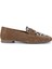Kadın Taba Süet Loafer Ayakkabı 961 555 Bn Ayk Y25 Taba Suet/leopar 1