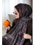Soft Etnik 0181 Koyu Gri Şal 3