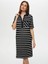 Polo Yaka Çizgili Kaşkorse Elbise S25ELB032 1
