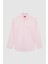 Ds Damat Comfort Pembe Düğmeli Yaka Rahat Kesim Keten Görünümlü %100 Pamuk Gömlek 2HC02ORT64265 5