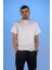 Erkek Beyaz Bisiklet Yaka T-shirt 1