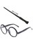 Harry Potter Asası 30 cm ve Siyah Çerçeveli Harry Potter Gözlüğü Seti 1
