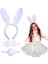 Tavşan Tacı Eteği Papyonu ve Kuyruk Kostüm Seti Beyaz Renk Çocuk Boy (4887) 1