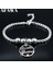 F Aile Büyükannem Paslanmaz Çelik Bilezikler Kadınlar Için Gümüş Renkli Boncuk Bilezik Bileklik Takılar Pulseras Mujer B (Yurt Dışından) 2