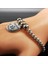 Hükümdar Kadınlar Için Paslanmaz Çelik Bilezikler Gümüş Renkli Şans Bileklik Takı Pulseras Mujer Moda B (Yurt Dışından) 5