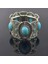 1050CH Bohem Punk Çingene Tibet Vintage Metal Elastik Geniş Bilezikler Mavi Taş Boncuk Ifade Bileklik El Yapımı Kadın Erkek (Yurt Dışından) 2
