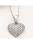 Gümüş Bombeli Kalp Kadın Kolye 1