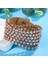 Yeşil Bilezikler Hocole Kristal Bileklik Taş Deri Bilezikler ve Bilezikler Sarma Çok Katmanlı Bilezikler Kadınlar Için Pulseras Mujer Moda Takı (Yurt Dışından) 2