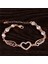 SL377 Lüks Kristal Kalp Şans Bilezikleri ve Bilezikler Altın Rengi Bilezikler Kadınlar Için Mücevher Pulseira Feminina Bilezik Takı (Yurt Dışından) 4