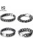 23CM Tarzı KB113834-BD Kalen Punk Bağlantı Zinciri Bilezik Erkek Paslanmaz Çelik Gizemli Sembol Charm Pulseira Masculina Ağır Kalın Kolluk Takı (Yurt Dışından) 5