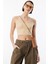 Kadın Scuba Kumaş Ip Askılı Crop Top Crop-Atlet 3