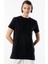 Regular Fit Bisiklet Yaka Basic Düz Kısa Kollu Pamuk Tunik Oversıze-Tunık 1