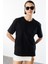 Kadın %100 Organik Pamuk Relaxed Fit Yırtmaçlı Yuvarlak Yaka T-Shirt Yırtmaçlı-T-Shırt 1