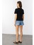 Kadın T-Shirt Kısa Kollu Organik Pamuklu Bisiklet Yaka Crop T-Shirt Kadın-T-Shırt 5