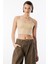 Kadın Scuba Kumaş Ip Askılı Crop Top Crop-Atlet 2