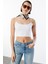 Kadın Scuba Kumaş Ip Askılı Crop Top Crop-Atlet 2