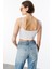 Kadın Scuba Kumaş Ip Askılı Crop Top Crop-Atlet 3