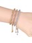 053 Gül Altın Baiduqiandu Bezel Ayarı Küçük Kübik Zirkonya Cz Zirkon Kristal Ayarlanabilir Bolo Bilezikler Kadınlar Için Düğün Takı (Yurt Dışından) 4