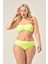 Aquaviva Kadın Büyük Beden Neon Yeşil Straplez Boyundan Bağlı Bikini Takımı 1