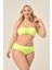 Aquaviva Kadın Büyük Beden Neon Yeşil Straplez Boyundan Bağlı Bikini Takımı 2