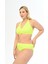 Aquaviva Kadın Neon Yeşil Büyük Beden Boyundan Bağlı Üçgen Elena Bikini Takımı 3