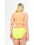 Aquaviva Kadın Neon Yeşil Büyük Beden Boyundan Bağlı Üçgen Elena Bikini Takımı 4