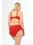 Aquaviva Kadın Kırmızı Büyük Beden Venezıa Çapraz Ipli Dekolte Bikini Takımı 4