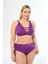 Aquaviva Kadın Mor Büyük Beden Venezıa Çapraz Ipli Dekolte Bikini Takımı 3
