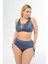 Aquaviva Kadın Indigo Büyük Beden Venezıa Çapraz Ipli Dekolte Bikini Takımı 3
