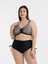 Aquaviva Kadın Büyük Beden Siyah Leopar Desen Katrina Toparlayıcı Yüksek Bel Bikini Takımı 1