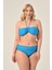Aquaviva Kadın Büyük Beden Mavi Straplez Boyundan Bağlı Bikini Takımı 2