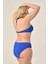 Aquaviva Kadın Büyük Beden Saks Straplez Boyundan Bağlı Bikini Takımı 4