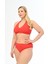 Aquaviva Kadın Kırmızı Büyük Beden Boyundan Bağlı Üçgen Elena Bikini Takımı 2