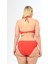 Aquaviva Kadın Kırmızı Büyük Beden Boyundan Bağlı Üçgen Elena Bikini Takımı 4